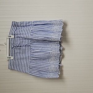 Vineyard Vines blue white stripe 100% cotton skirt women's sz small